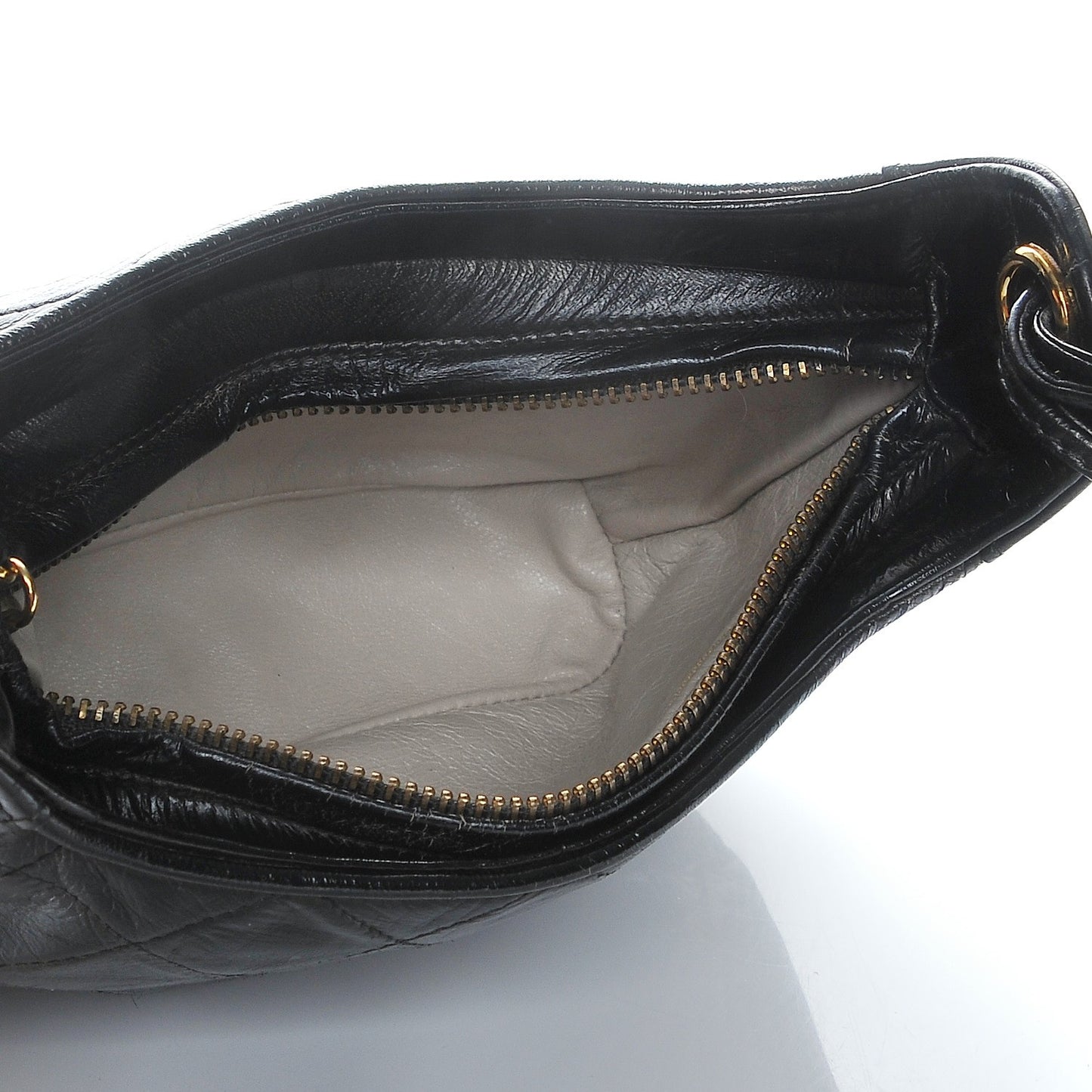 Lambskin Quilted Tassel Bag Black