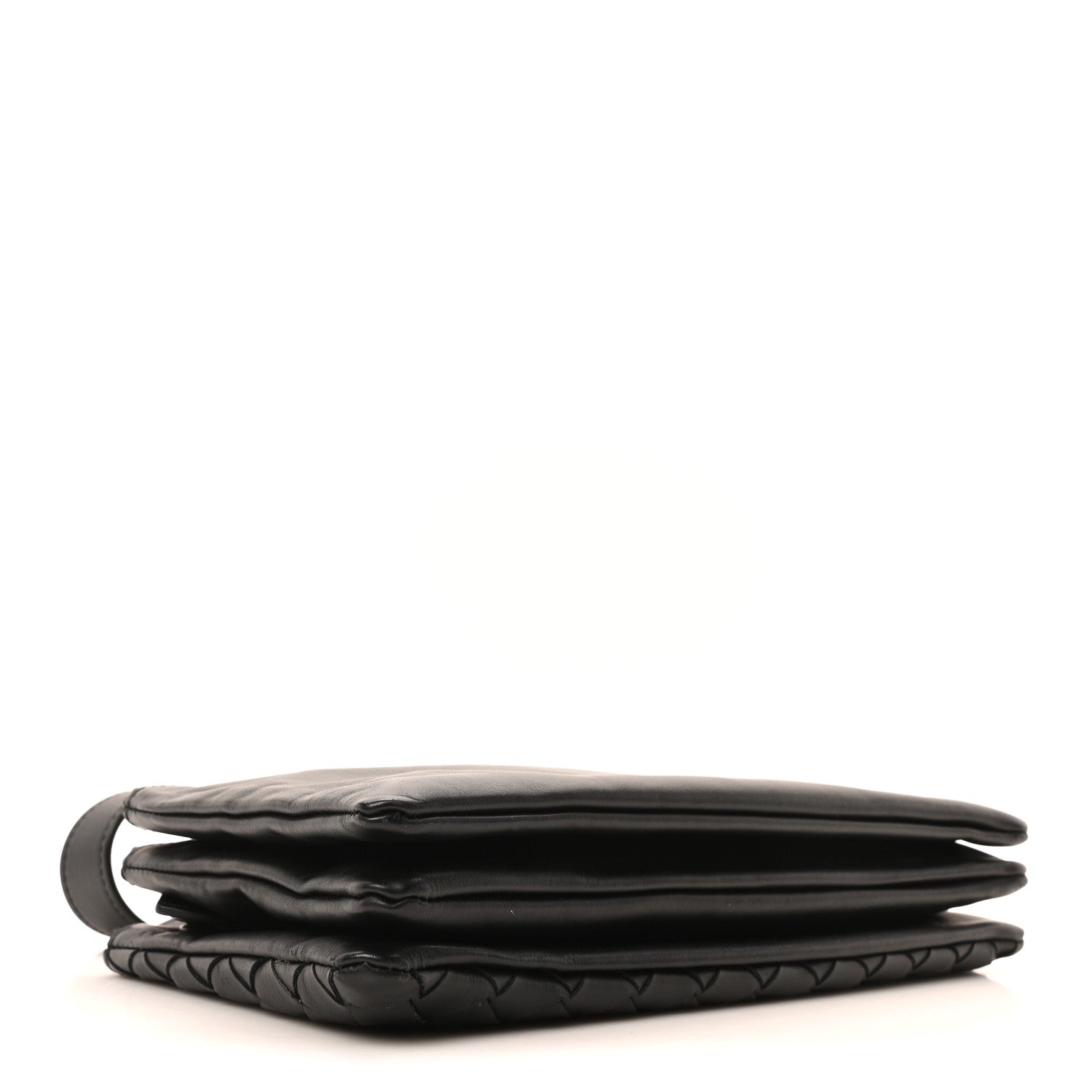 Bottega Veneta Nappa Intrecciato Triple Zip Messenger Bag Black 4 of 10