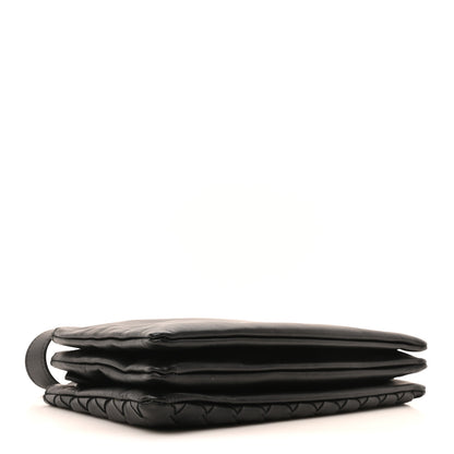 Bottega Veneta Nappa Intrecciato Triple Zip Messenger Bag Black 4 of 10