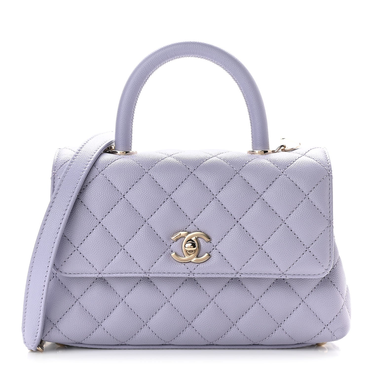 Chanel Caviar Quilted Mini Coco Handle Flap Light Purple 1 of 11