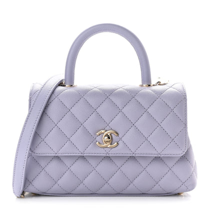 Chanel Caviar Quilted Mini Coco Handle Flap Light Purple 1 of 11