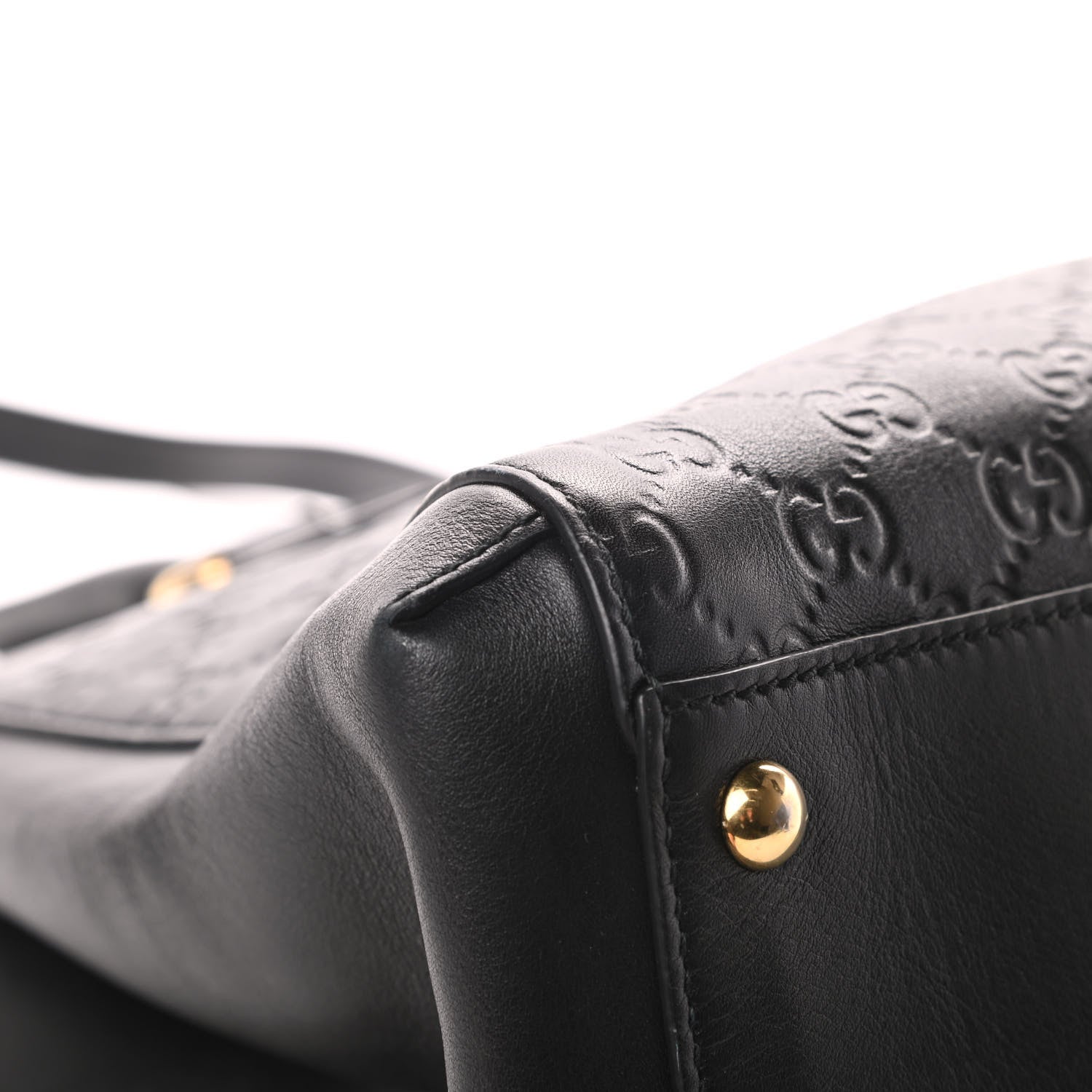 Gucci Soft Guccissima Signature Top Handle Tote Bag Black 12 of 17