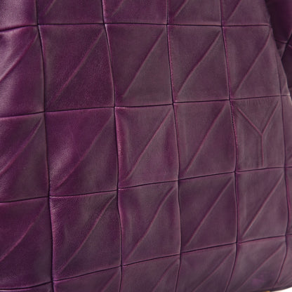 Saint Laurent Lambskin Sac New Rive Gauche Tote Purple 10 of 11