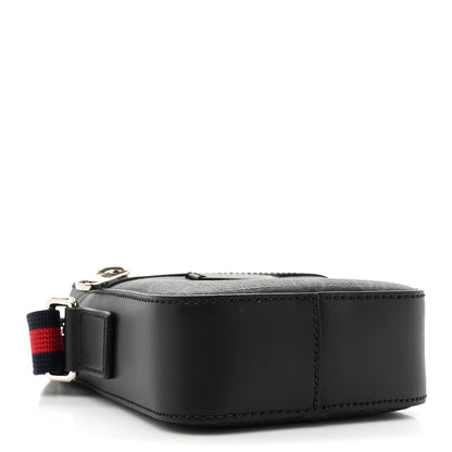 Gucci GG Supreme Monogram Appia Calfskin Web Small Camera Messenger Bag Black Grey 4 of 10