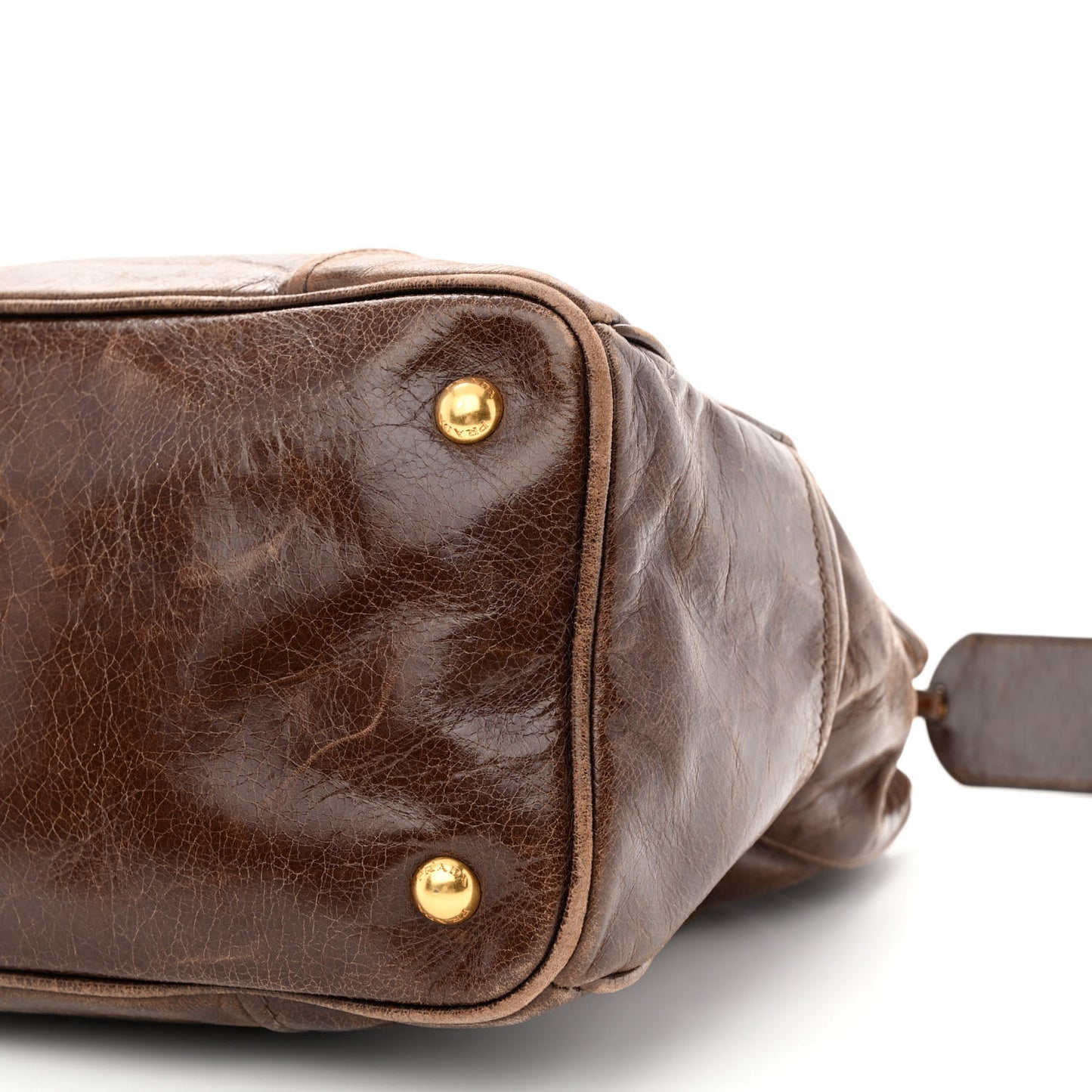 Vitello Shine Shopping Satchel Bruciato