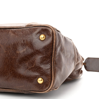 Prada Vitello Shine Shopping Satchel Bruciato 11 of 13