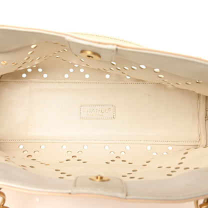 Chanel Patent Perforated CC Tote White 5 of 12