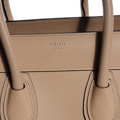 Celine Drummed Calfskin Mini Luggage Dune 9 of 9