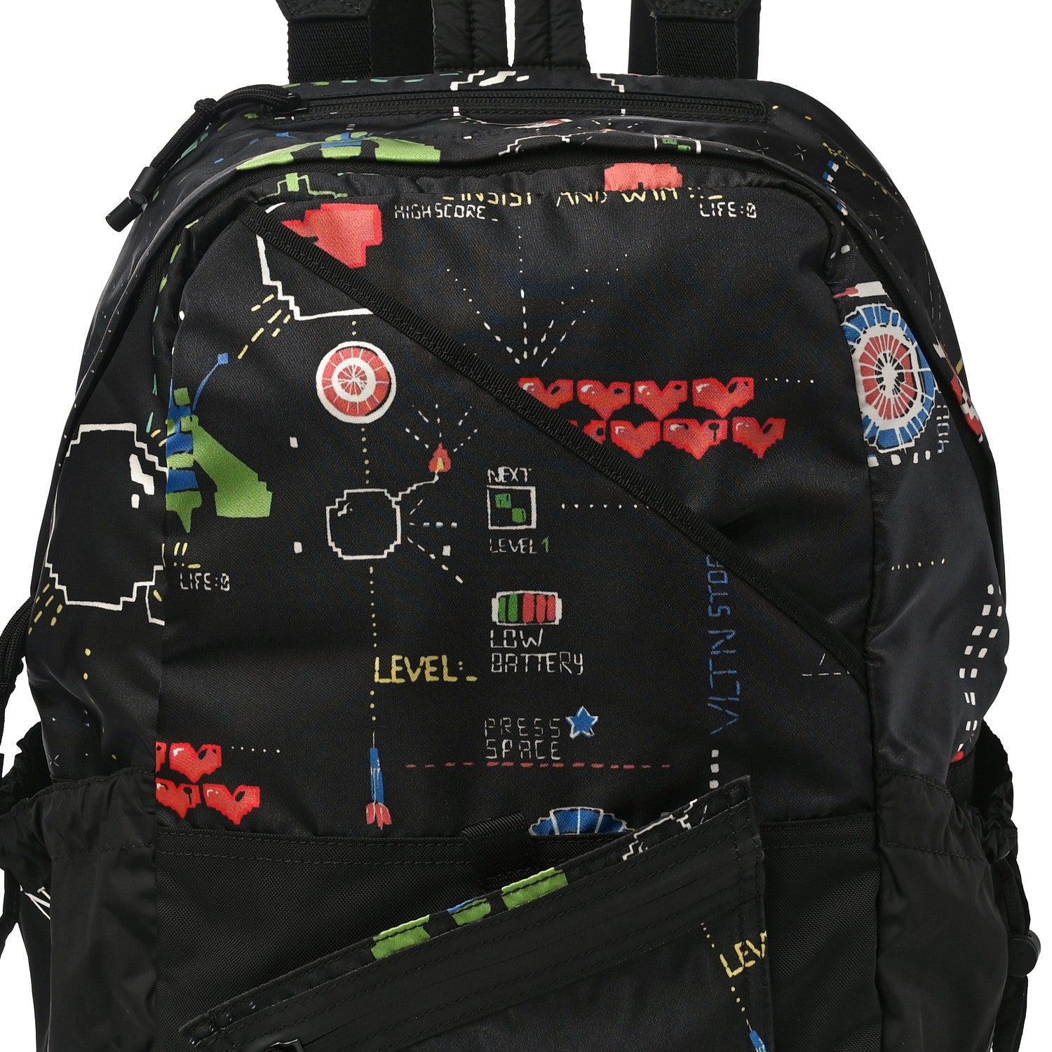 Valentino Garavani Nylon Game Print Backpack Black 7 of 9