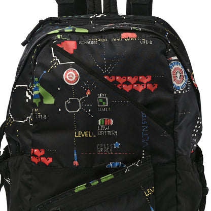 Valentino Garavani Nylon Game Print Backpack Black 7 of 9