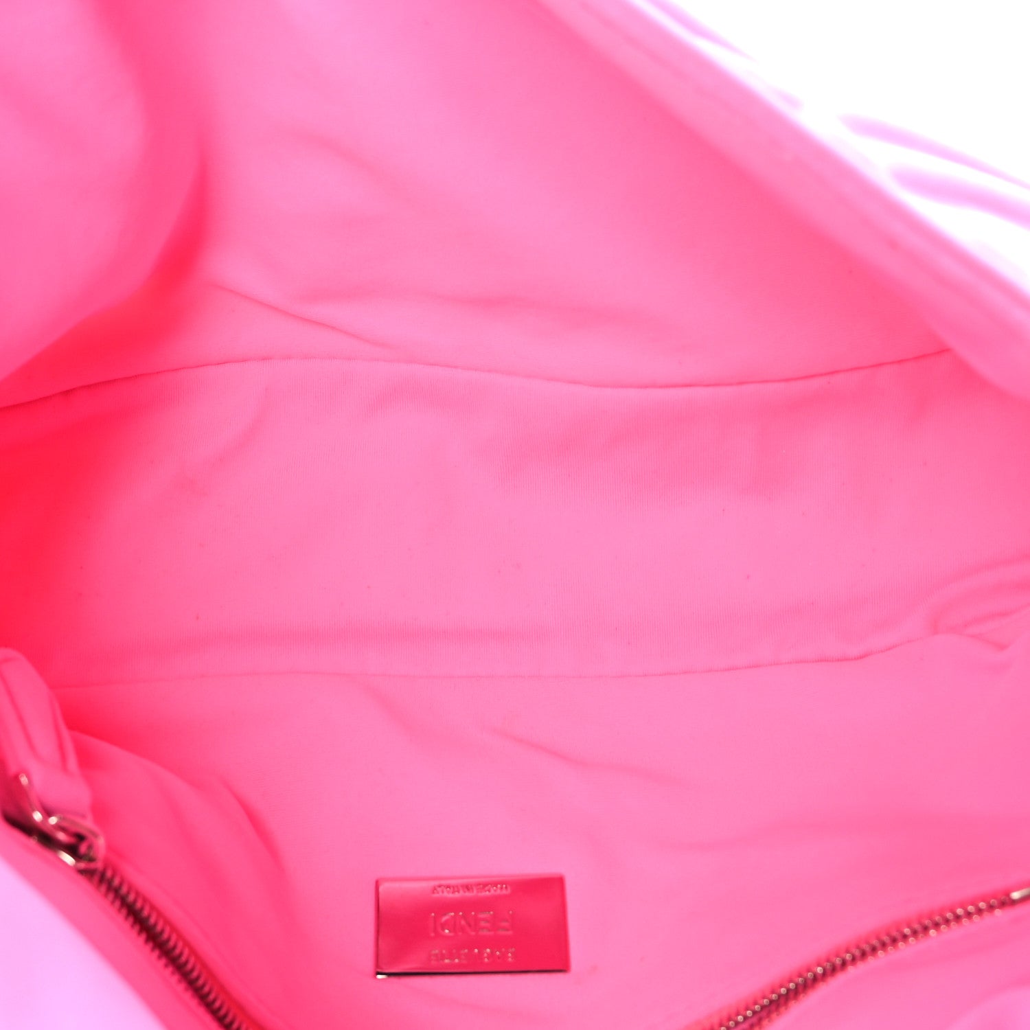 Fendi Lycra FF 1974 Embossed Baguette Rosa Fluo 4 of 8