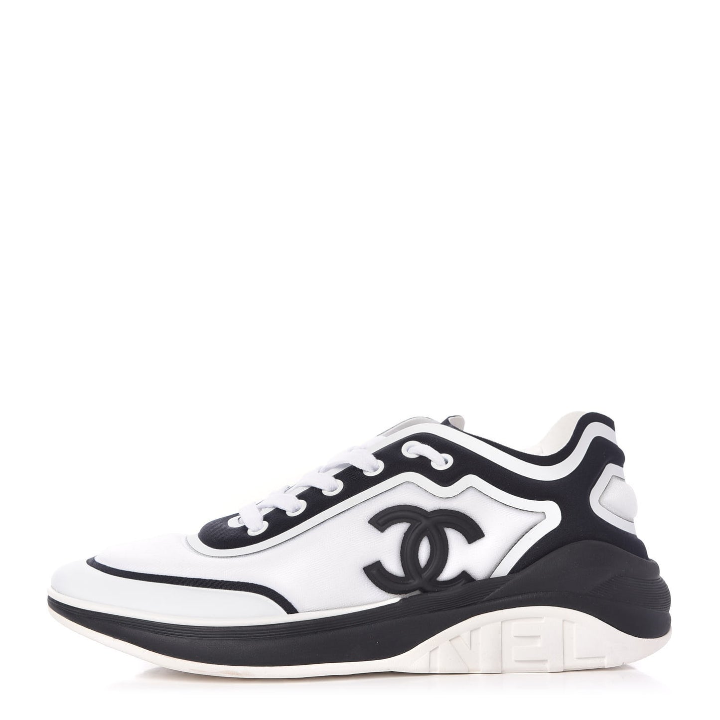Lycra Womens CC Sneakers 38.5 White Black