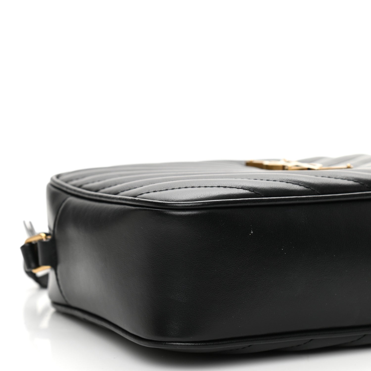 Saint Laurent Calfskin Matelasse Monogram Lou Camera Bag Black 7 of 8