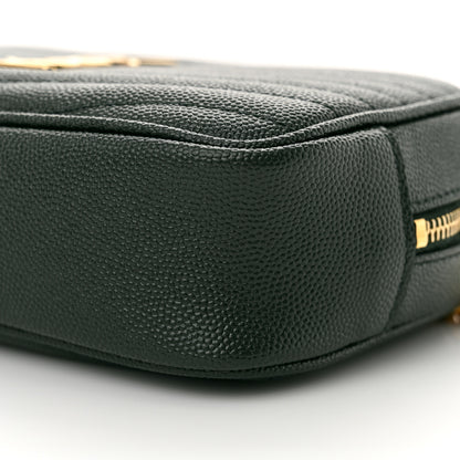Saint Laurent Grain De Poudre Matelasse Monogram Mini Lou Camera Bag New Vert Fonce 7 of 7