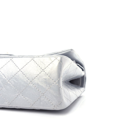 Chanel Metallic Aged Calfskin Quilted 2.55 Reissue 226 Flap Silver 9 of 11