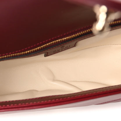 Gucci Calfskin Matelasse Small GG Marmont Shoulder Bag Rosso Ancora Red 5 of 10