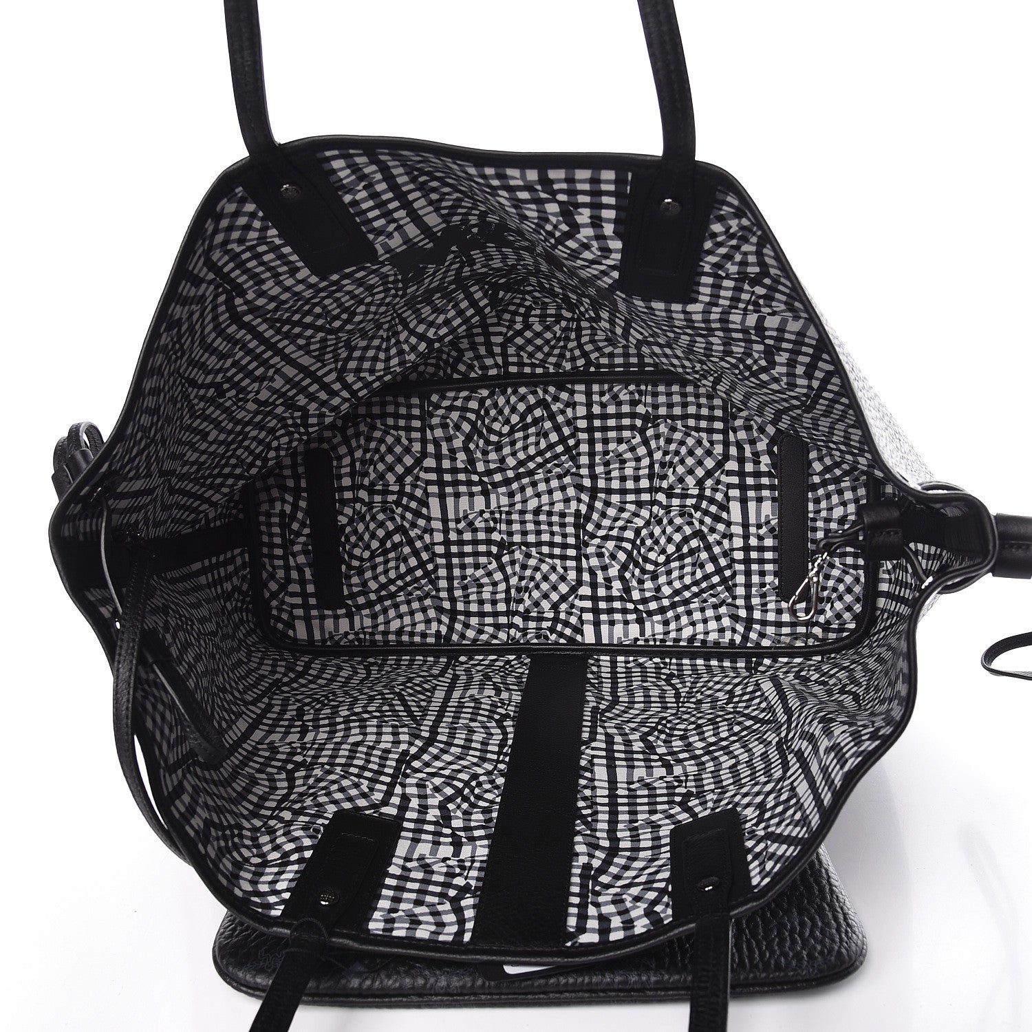 MCM Visetos Large Liz Reversible Shopper Tote Black 10 of 19