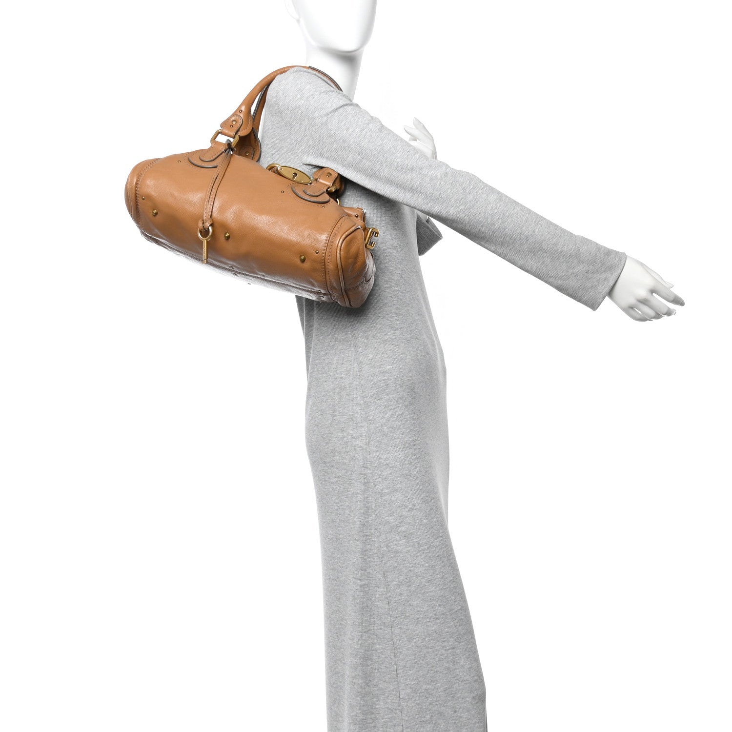 Chloe Calfskin Medium Paddington Satchel Tan 2 of 16