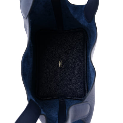 Hermes Taurillon Clemence Picotin Lock 18 PM Bleu Nuit 5 of 9