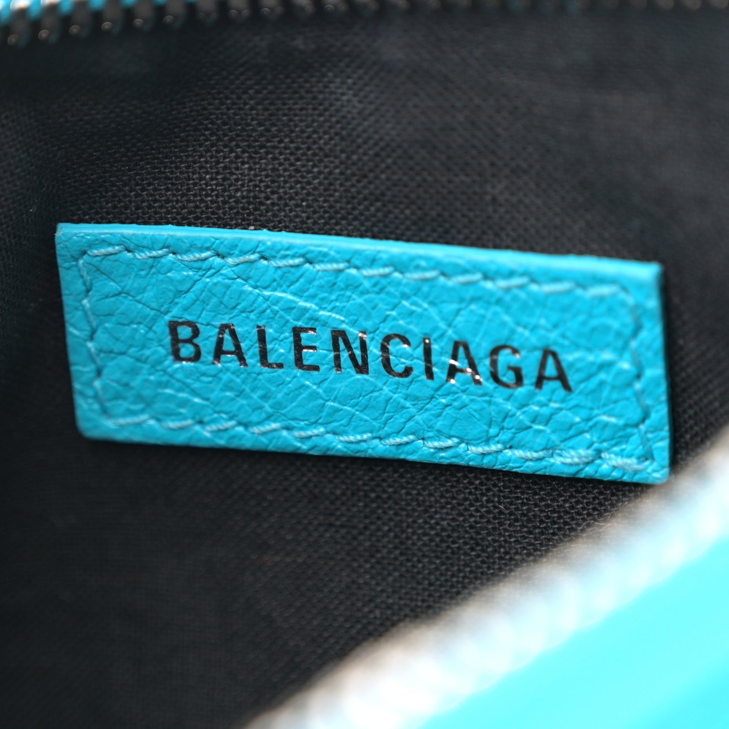 Agneau Arena Le Cagole Shoulder Bag XS Cyan