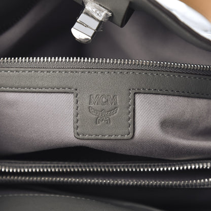 MCM Calfskin Ottomar Monogram Large Essential Tote Charcoal 6 of 10