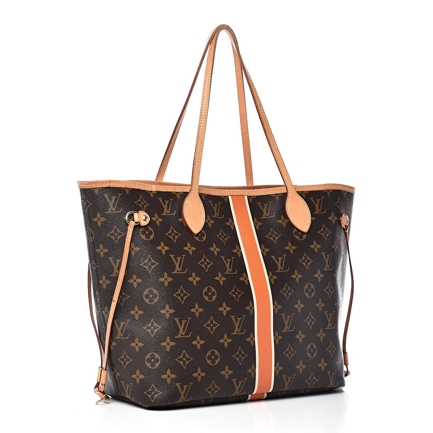 Louis Vuitton Monogram My LV Heritage Neverfull MM Orange and White 4 of 13