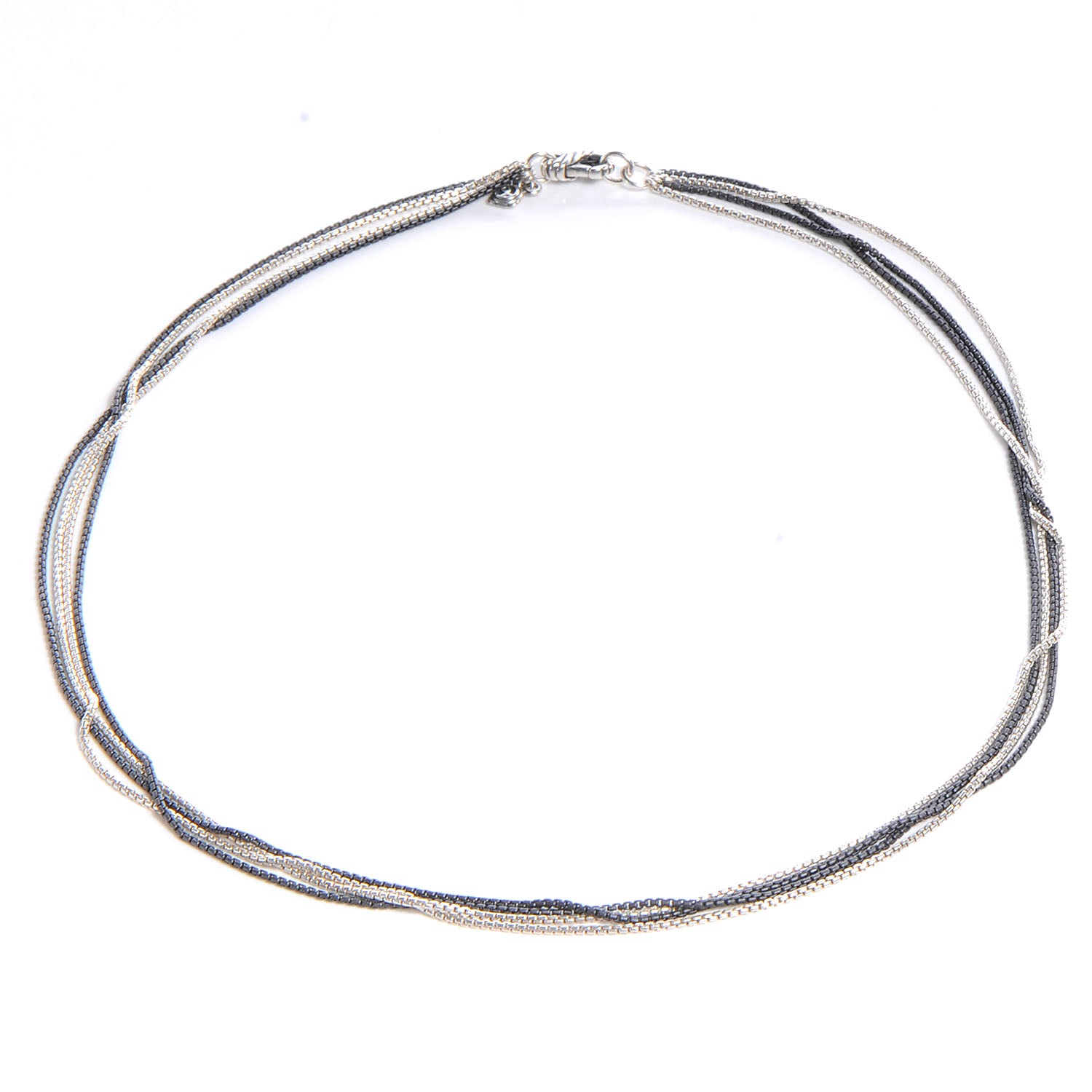 David Yurman Sterling Silver Multi-Chain Necklace 3 of 5