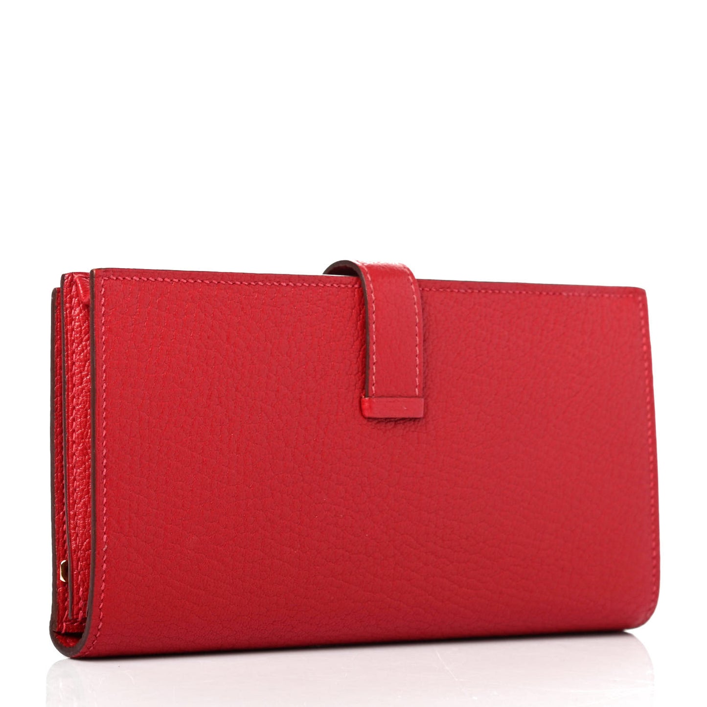 Chevre Mysore Bearn Gusset Wallet Rouge Casaque