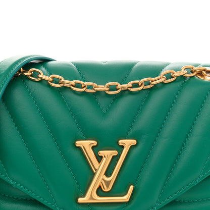 Louis Vuitton Calfskin New Wave Chain Bag MM NM Emerald 7 of 10