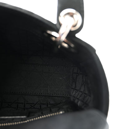 Christian Dior Metallic Calfskin Cannage Mini Lady Dior Black 5 of 9