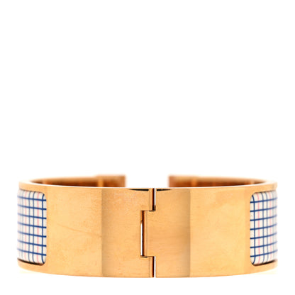 Hermes Enamel Wide Clic Clac H Tartan Bracelet PM Pink Delirium 3 of 4