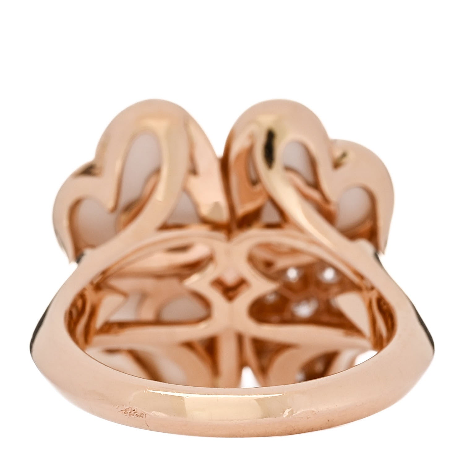 Van Cleef & Arpels 18K Rose Gold Mother of Pearl Diamond Medium Cosmos Ring 55 7.25 4 of 6