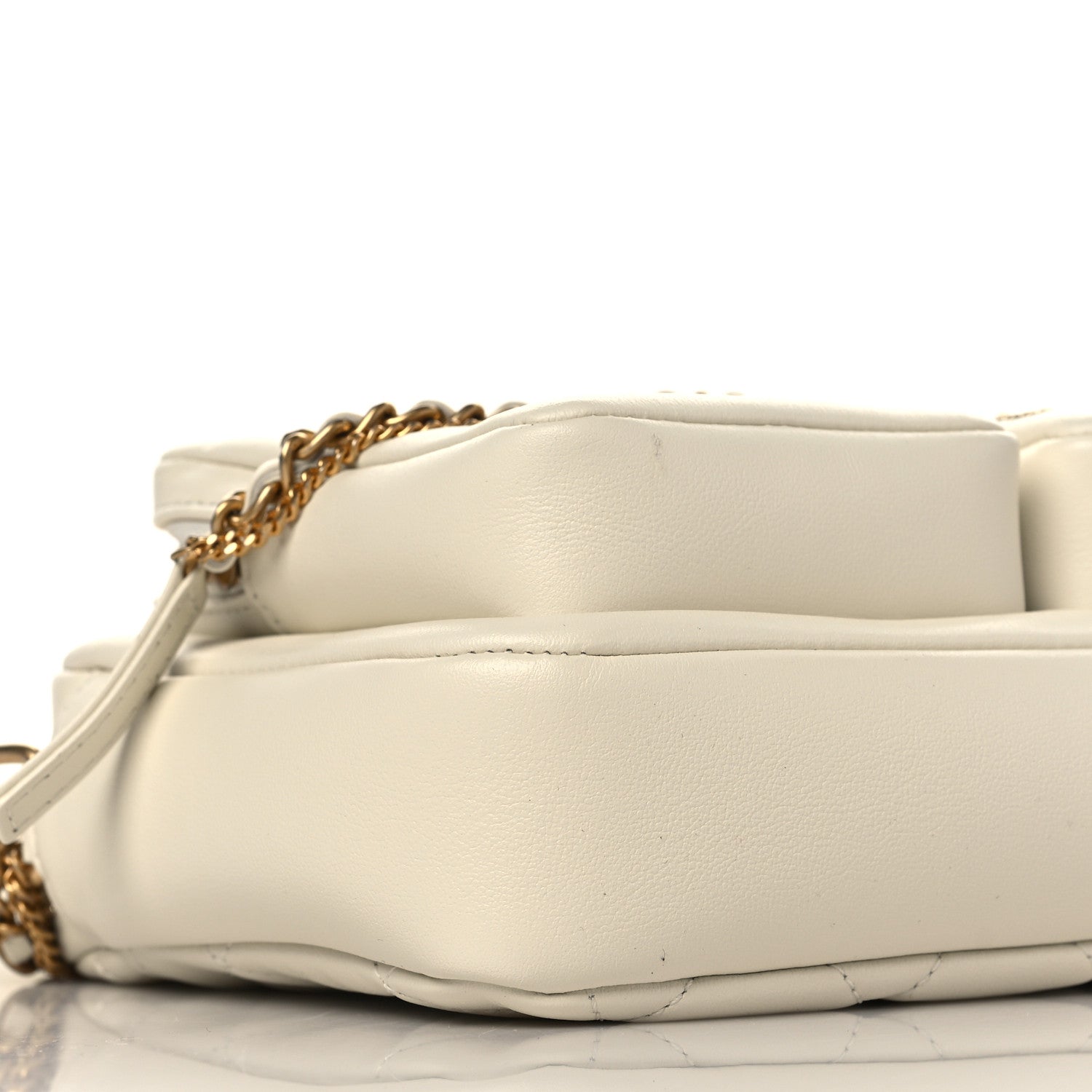 Chanel Calfskin Quilted Small Camera Case White 8 of 9