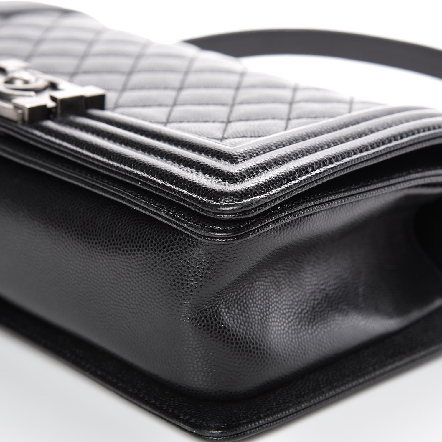 Chanel Caviar Quilted Medium Boy Flap Black 10 of 12