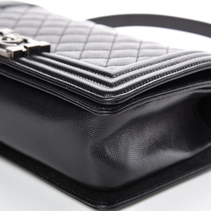 Chanel Caviar Quilted Medium Boy Flap Black 10 of 12