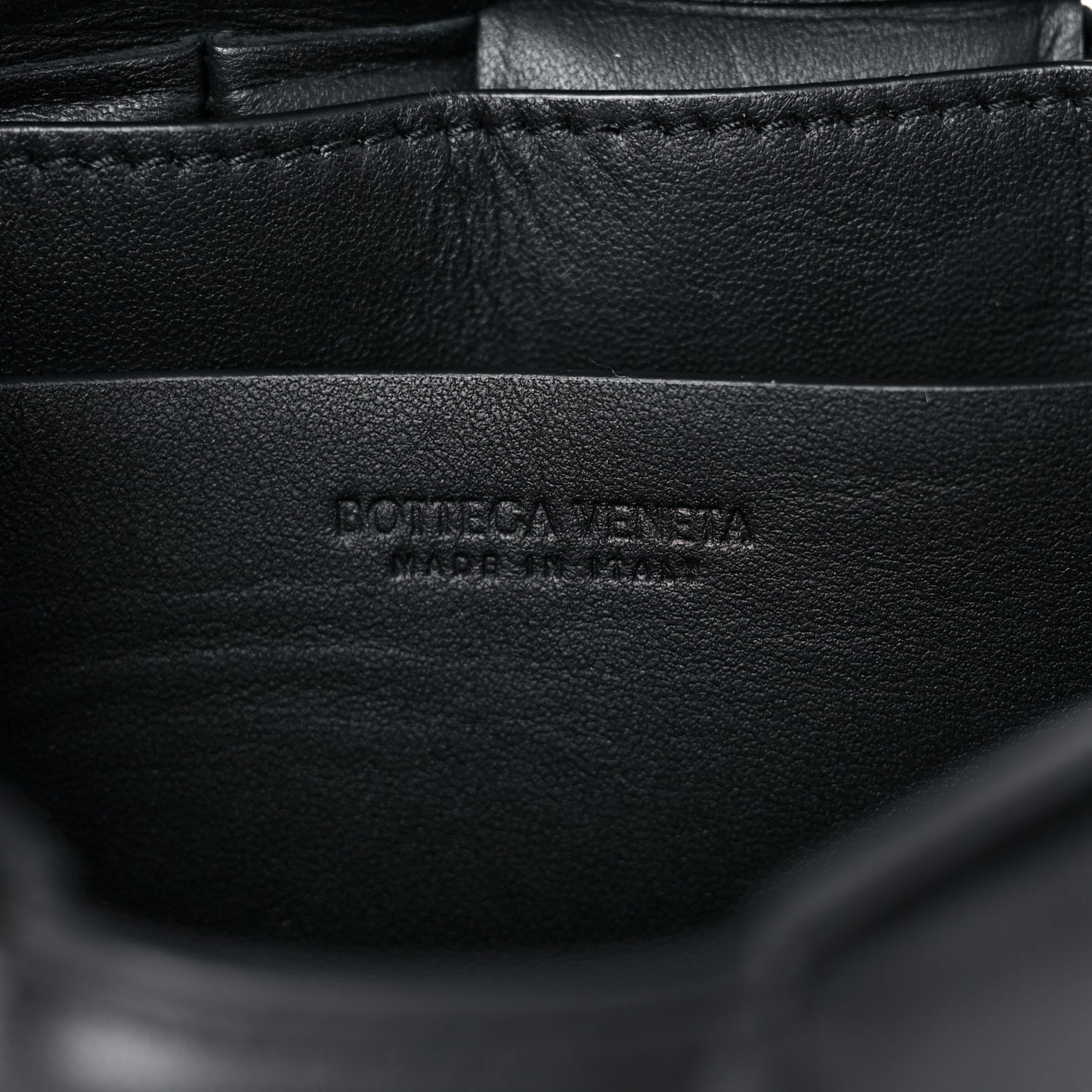 Nappa Maxi Intrecciato Padded The Belt Cassette Bag Black