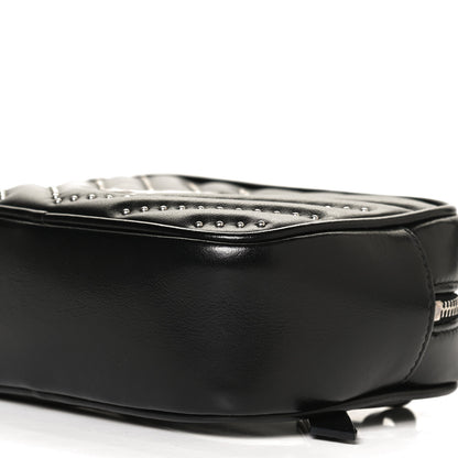 Saint Laurent Calfskin Matelasse Studded Monogram Lou Belt Bag Black 10 of 10