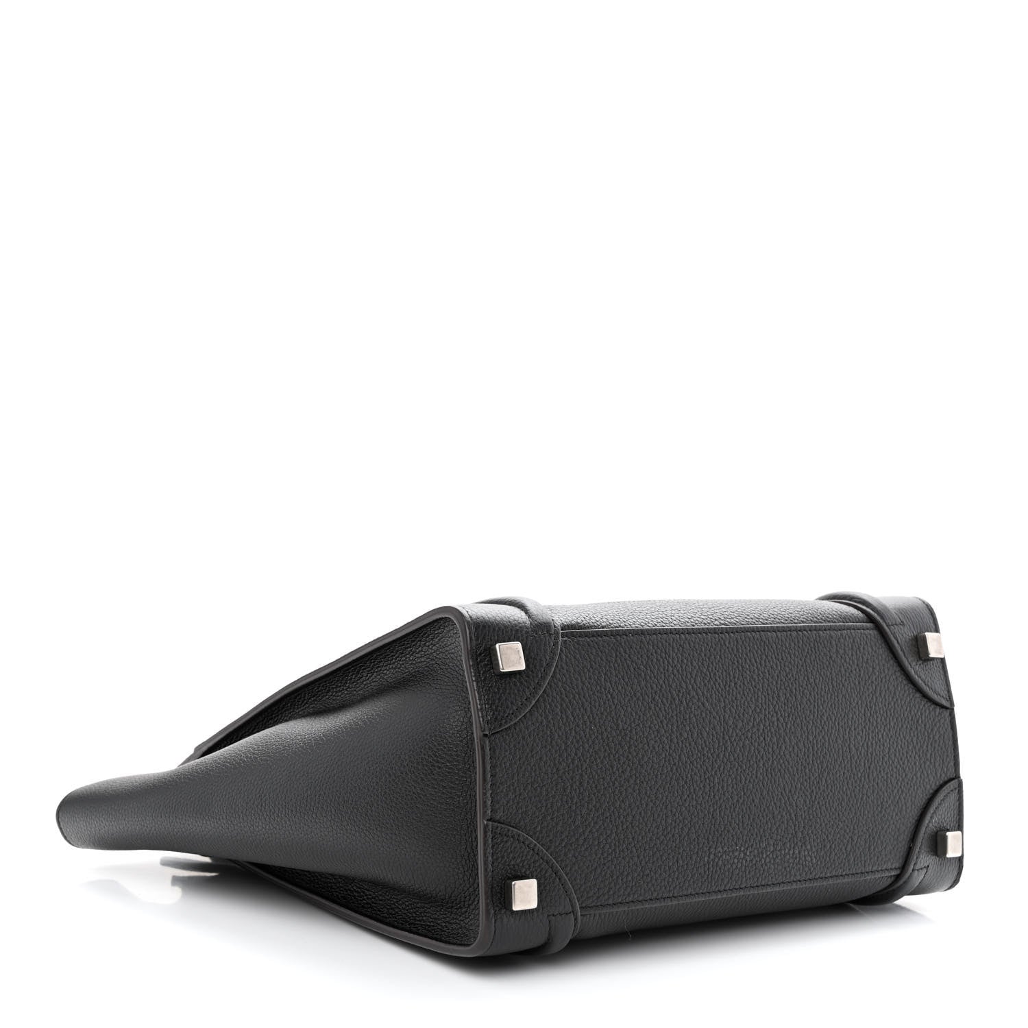 Celine Drummed Calfskin Micro Luggage Black 4 of 10