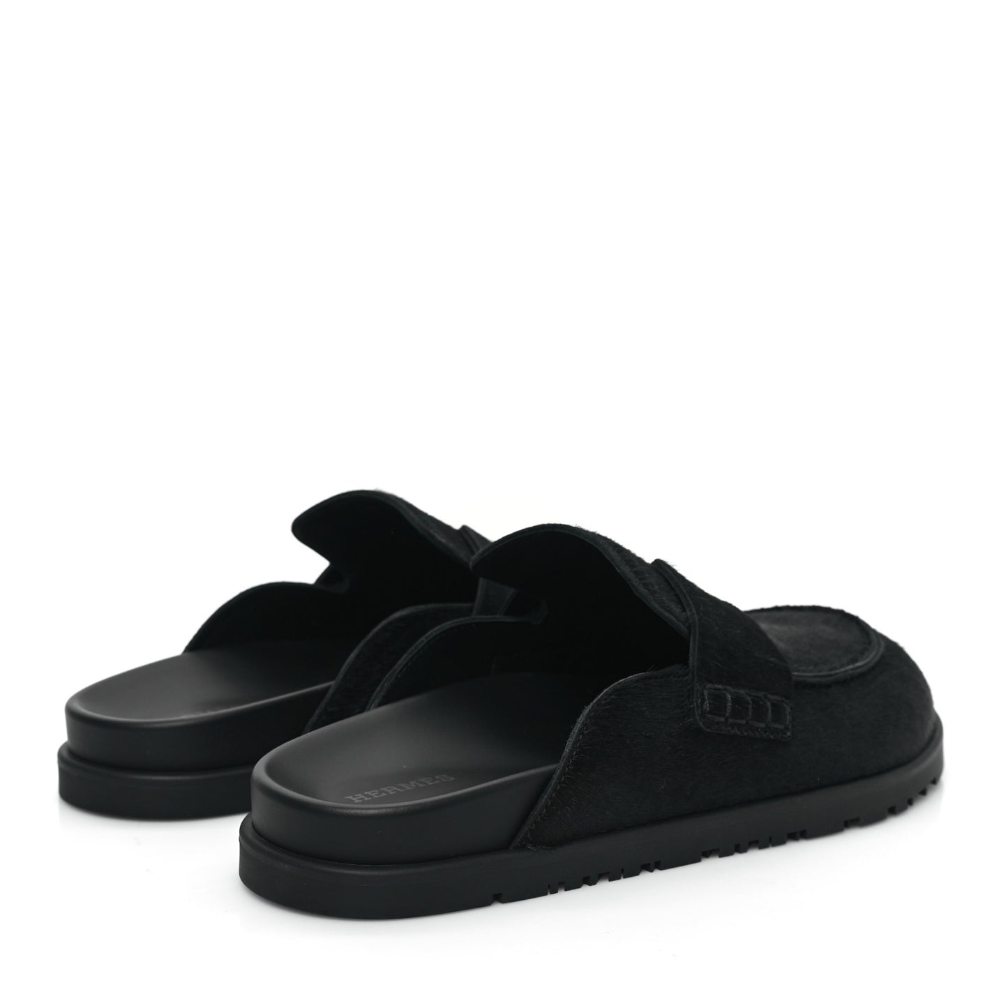 Calfskin Hair Go Mules 38 Black