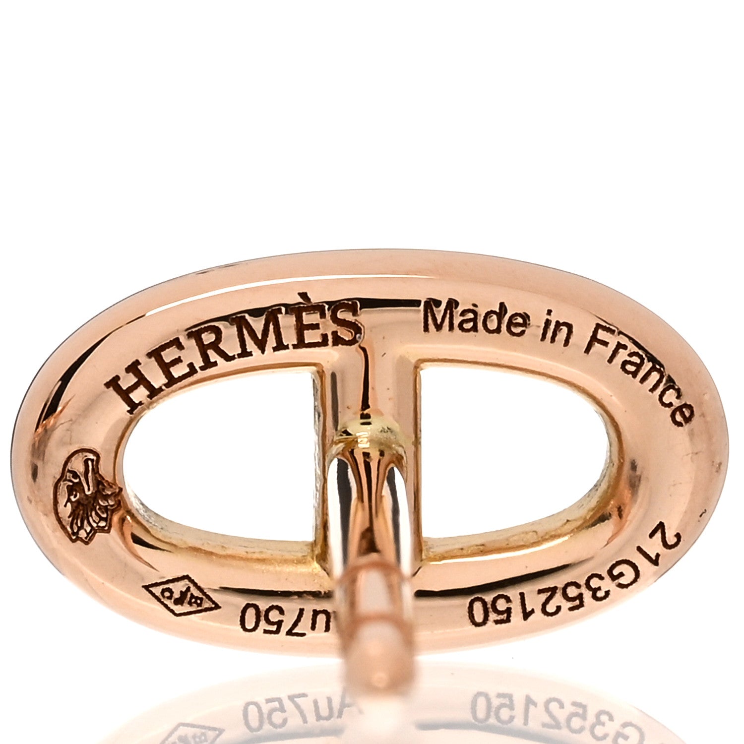 Hermes 18K Rose Gold TPM Farandole Stud Earrings 4 of 5
