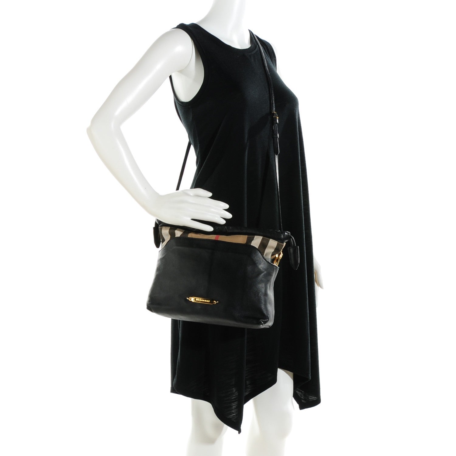 Burberry Calfskin House Check Little Crush Black 2 of 8
