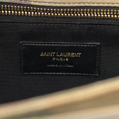 Saint Laurent Suede Monogram University Camouflage Shoulder Bag Green 6 of 11