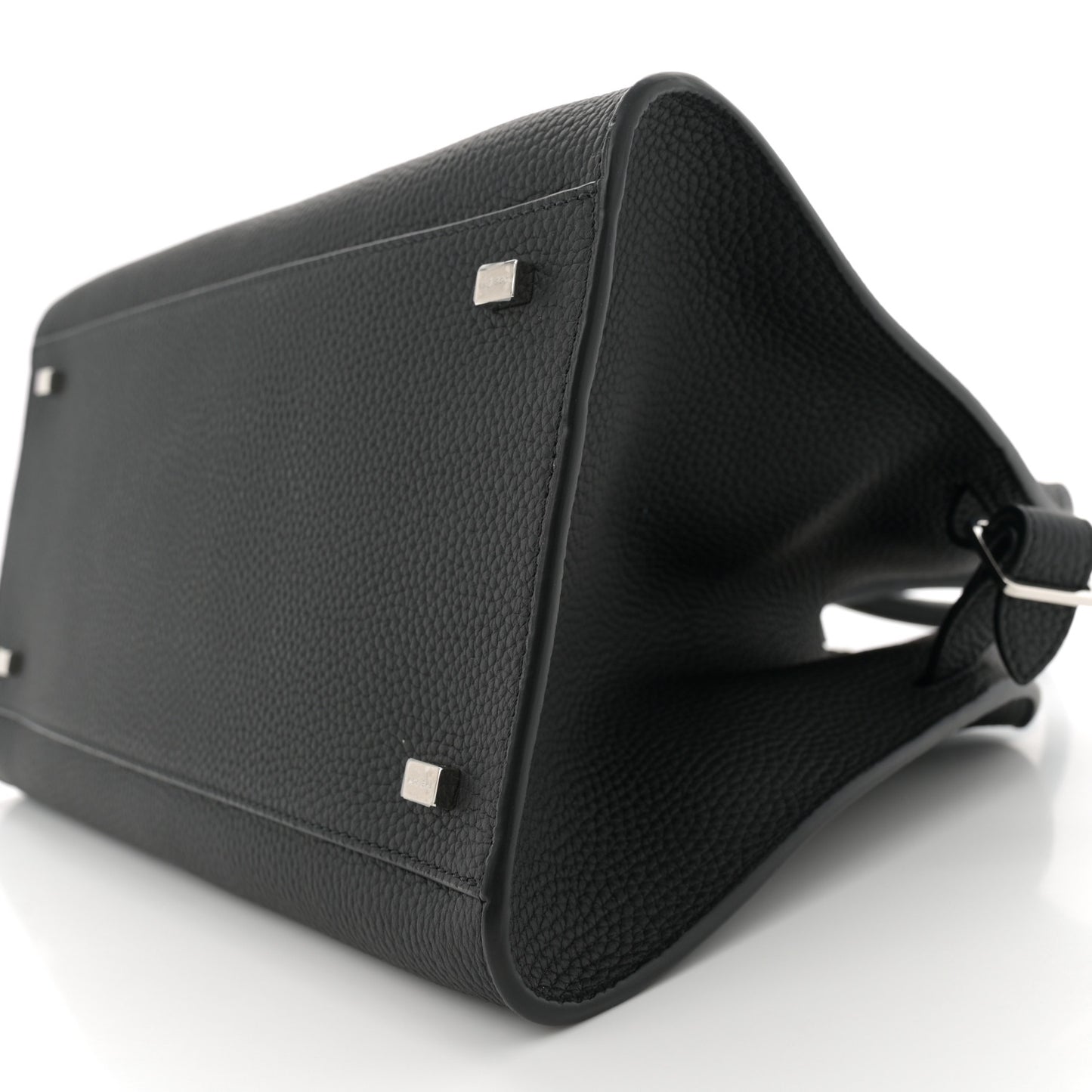 Matte Grained Calfskin Soft Margaux 12 Black