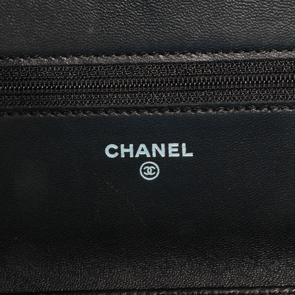 Chanel Lambskin Camellia Wallet on Chain WOC Black 7 of 8
