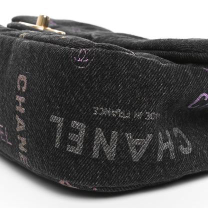 Chanel Denim Quilted Denim Mood Large Flap Black Multicolor 10 of 11