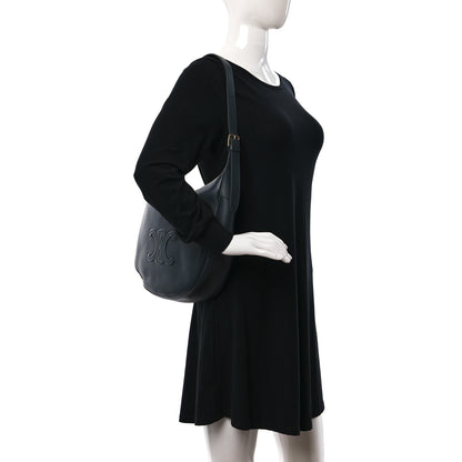 Celine Calfskin Triomphe Heloise Shoulder Bag Slate Grey 2 of 8