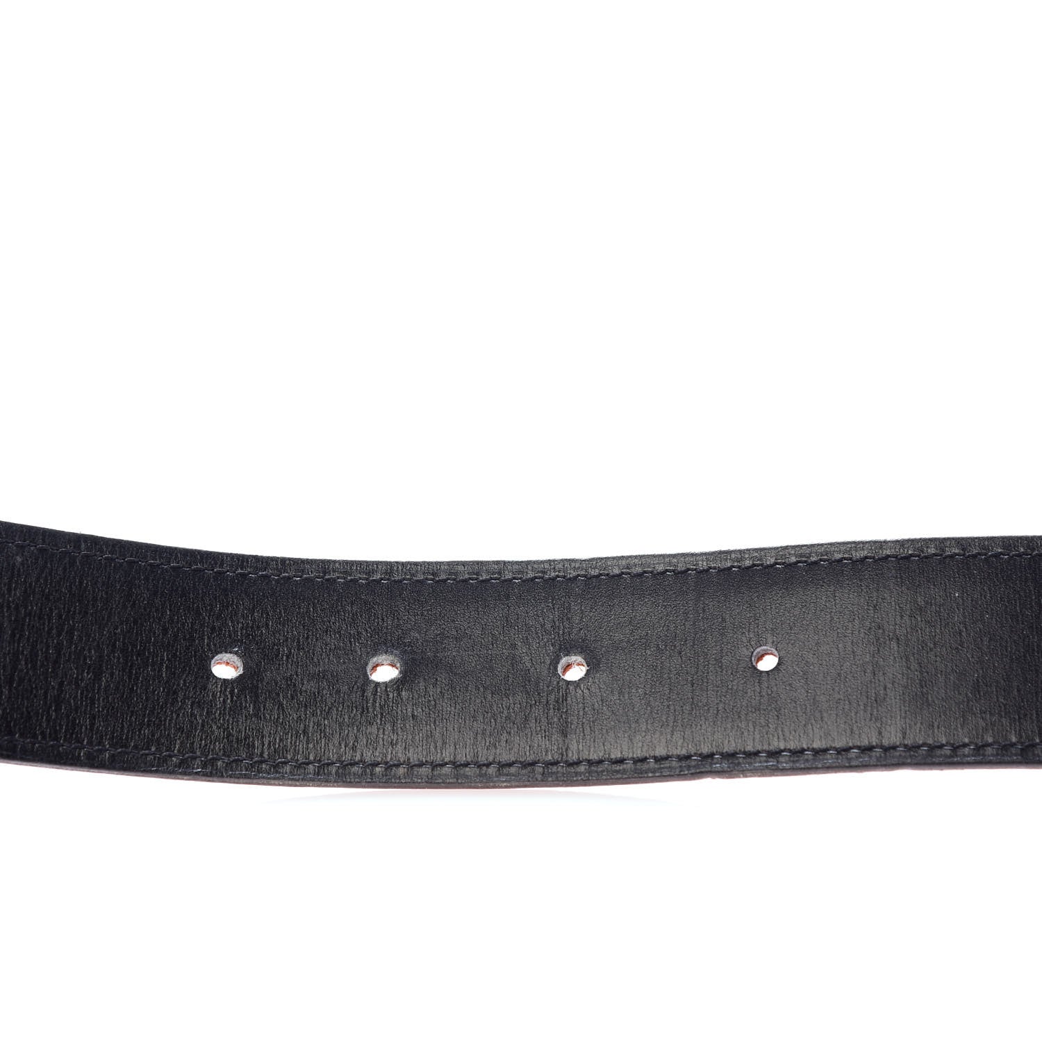 Hermes Box Togo 32mm Strie H Belt 85 Black Orange 6 of 6
