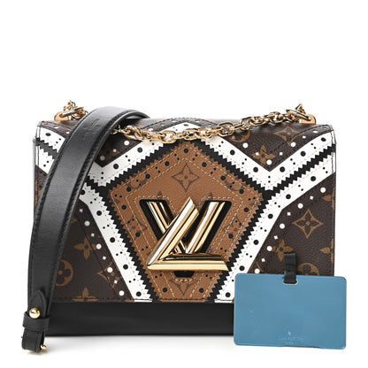 Louis Vuitton Veau Satin Monogram Twist Shoulder Bag MM Black 11 of 11