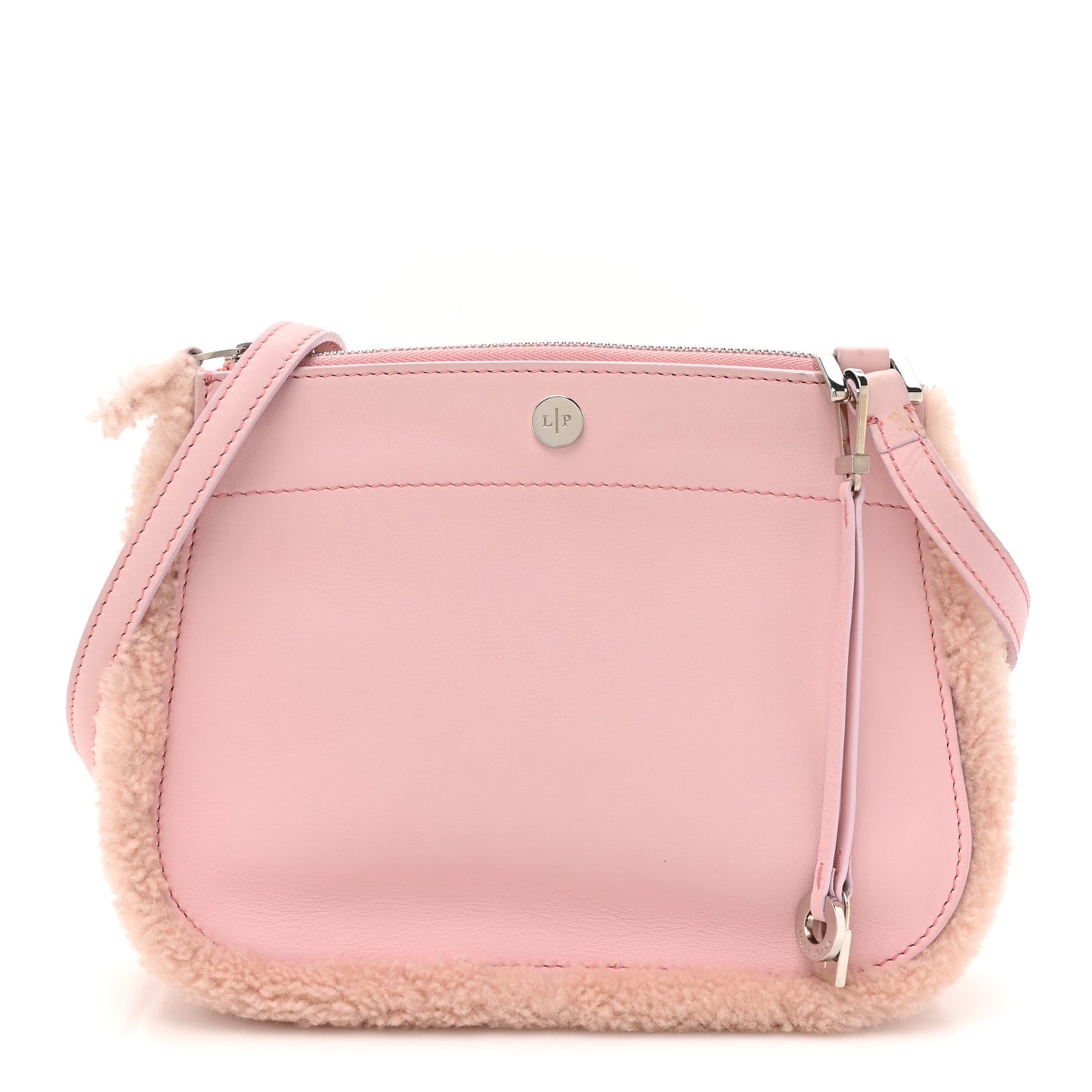 Calfskin Shearling Milky Way Odessa Shoulder Bag Pink