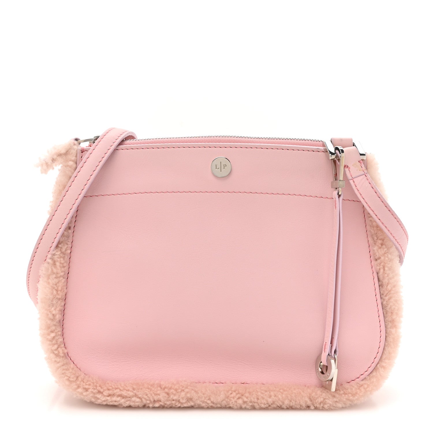 Loro Piana Calfskin Shearling Milky Way Odessa Shoulder Bag Pink 1 of 15